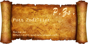 Pott Zsüliet névjegykártya
